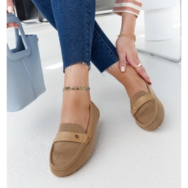 Mocassins de tecido marrom da Fombio castanho 1