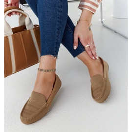 Mocassins de tecido marrom da Fiammetta castanho 1