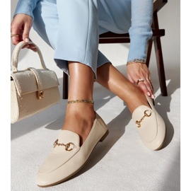 Mocassins com fivela bege da Erminia 1