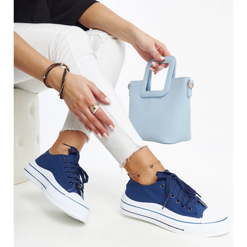 Tênis plataforma Anbarin azul marinho 1