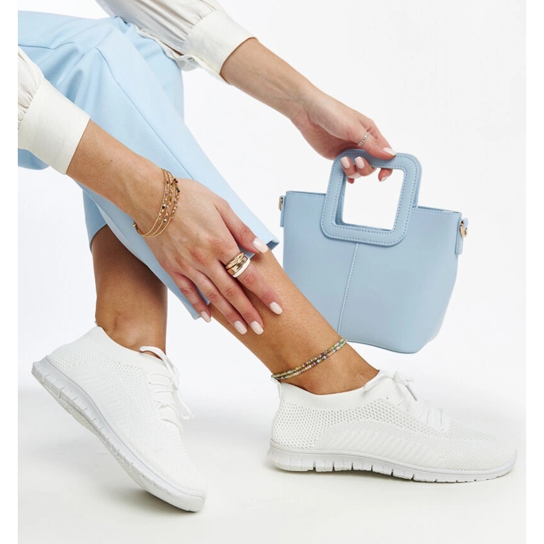 Tênis Zahira de tecido branco 1