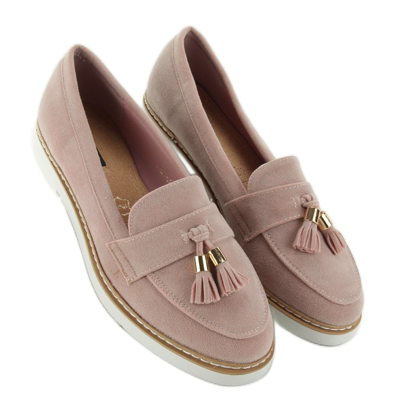 Mocassins femininos clássicos 7101 Rosa 1