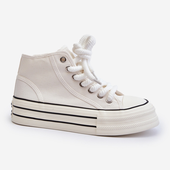 Tênis feminino plataforma branco Aineri 2