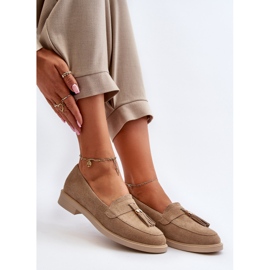 Zazoo 3420 Camurça Manomotores de Mulheres com saltos planos bege 1