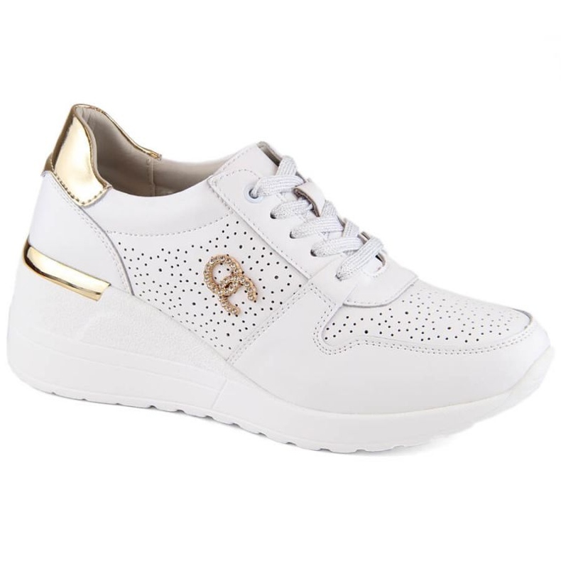 Sapatos de cunha S.Barski W LR810 OLI249A branco 1