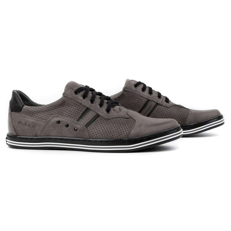 Polbut Sapatos casuais masculinos 1801P, cinza 4
