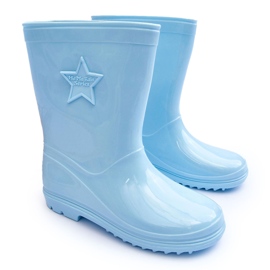 Borracha infantil galoshes azul claro 4