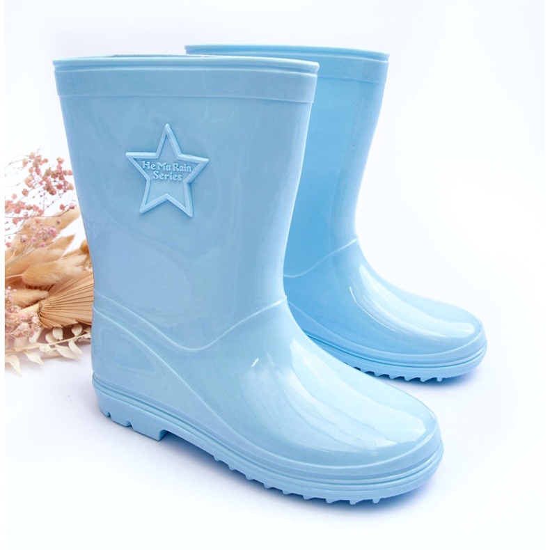 Borracha infantil galoshes azul claro 3