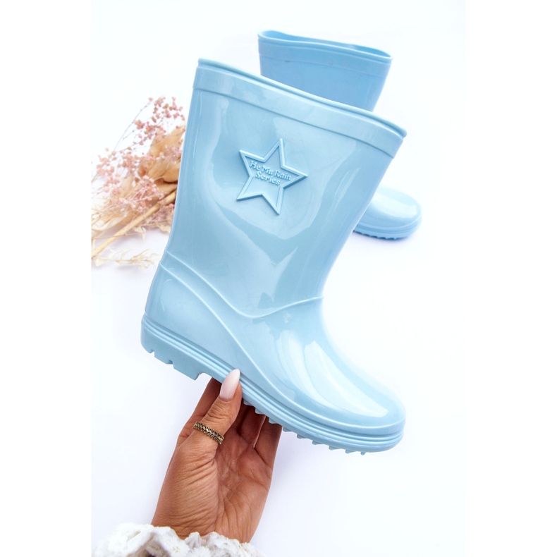 Borracha infantil galoshes azul claro 2