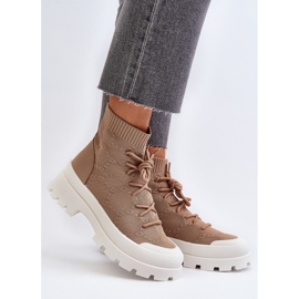 Botas Meias Slip-On Femininas Marrom Solime castanho 2 Botas Meias Slip-On Femininas Marrom Solime castanho 2