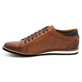 Olivier Sapatos de couro masculino 7008 KB marrom 1