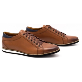 Olivier Sapatos de couro masculino 7008 KB marrom castanho 2