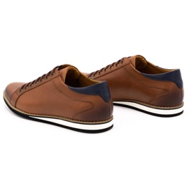 Olivier Sapatos de couro masculino 7008 KB marrom castanho 4