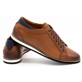 Olivier Sapatos de couro masculino 7008 KB marrom castanho 3
