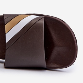 FK1 Chinelos Clássicos Masculinos Castanhos Claros Bemostom marrom 1