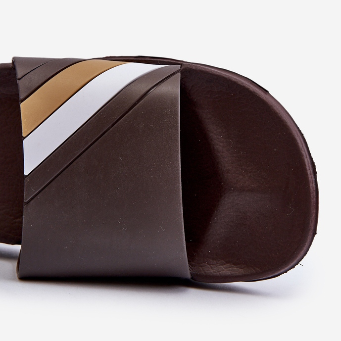 FK1 Chinelos Clássicos Masculinos Castanhos Claros Bemostom 1