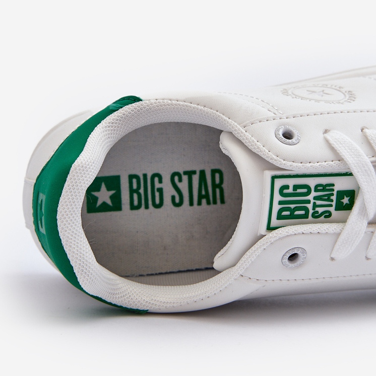 Tênis baixo masculino couro ecológico Big Star NN174280 branco 2