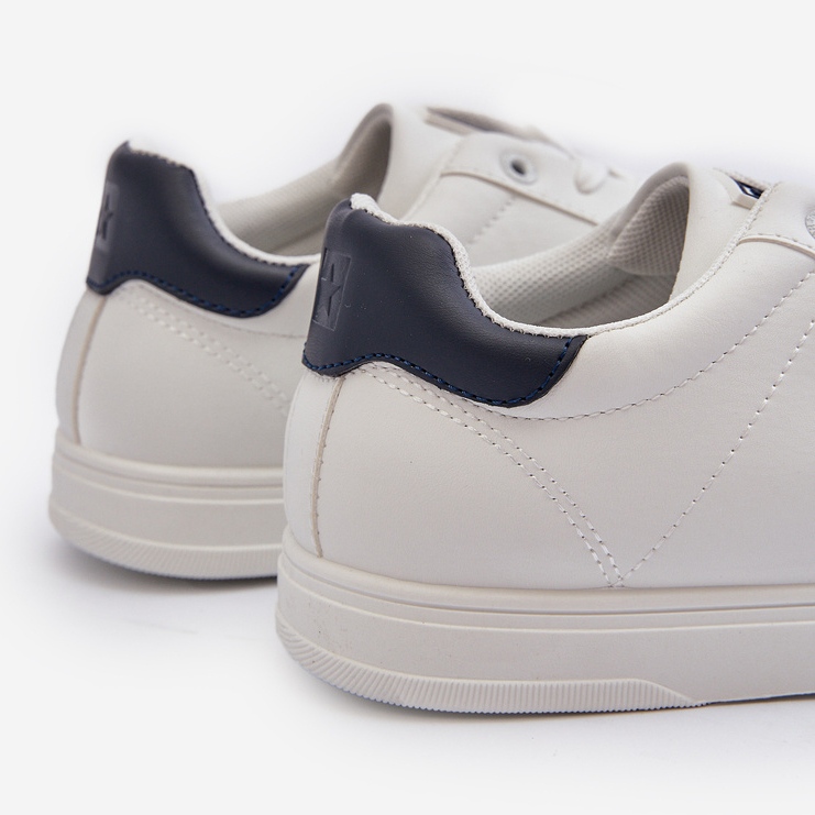 Tênis baixo masculino couro ecológico Big Star NN174282 branco 1