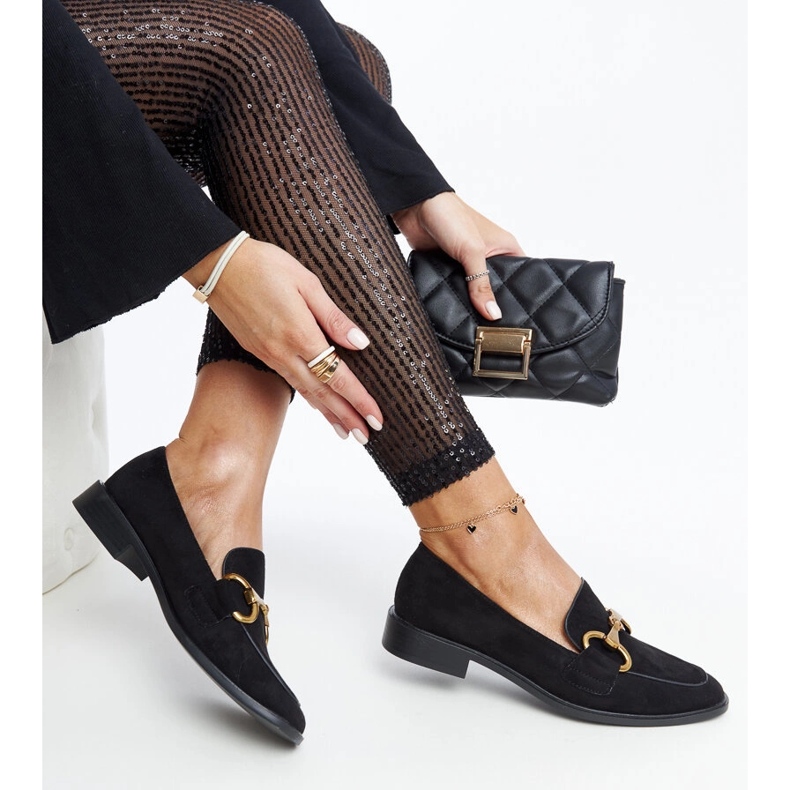 Mocassins pretos com fivela Gibarti 1 Mocassins pretos com fivela Gibarti 1