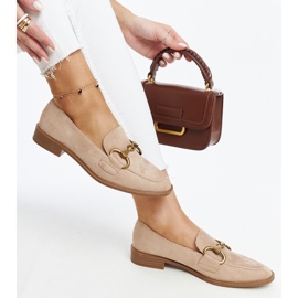 Mocassins bege com fivela Gibarti 1