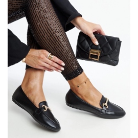 Mocassins pretos com fivela decorativa, Paddy 1