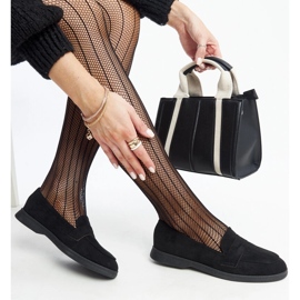 Mocassins Nibras em camurça preta preto 1