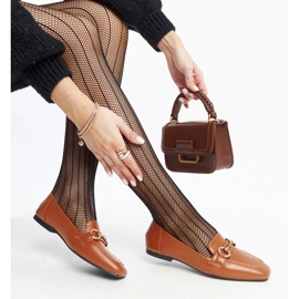 Mocassins castanhos com fivela Areebah marrom 1