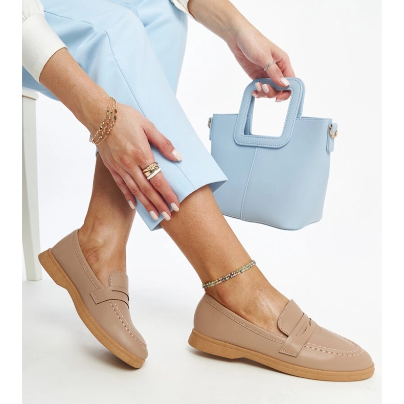 Mocassins Nawrah clássicos marrons castanho 1