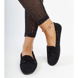 Mocassins pretos Hayam com laço 2 Mocassins pretos Hayam com laço 2