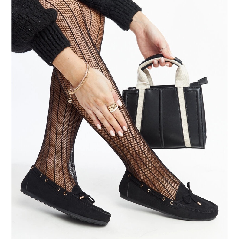 Mocassins de camurça preta da Aneesa preto 1