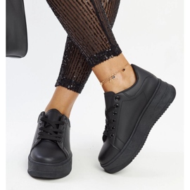 Calçado desportivo preto com plataforma Ottavia preto 2