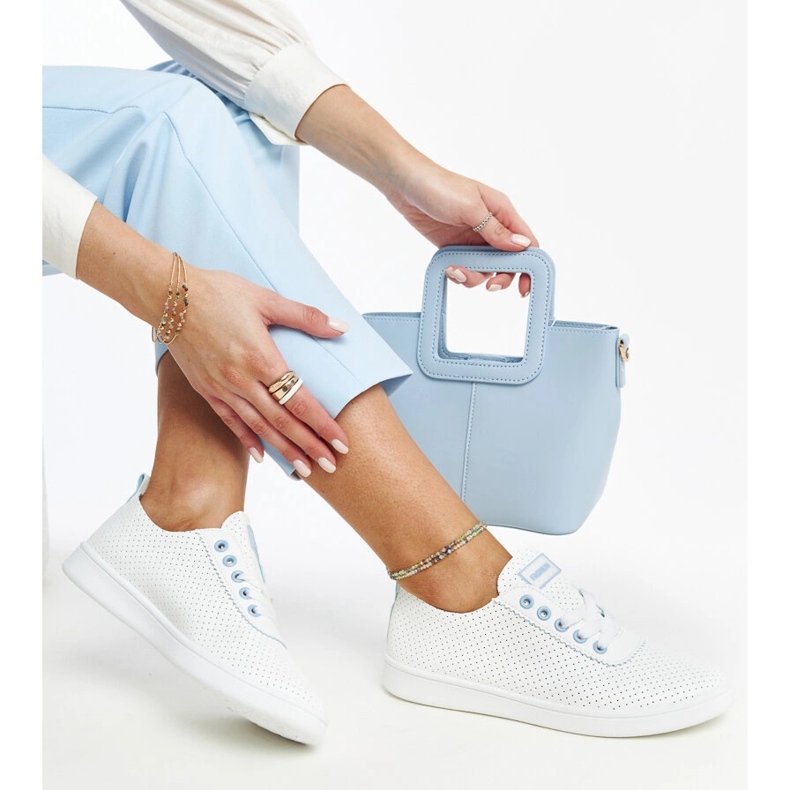 Tênis Yusra branco de couro ecológico 1