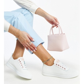 Tênis Yusra branco de couro ecológico 1