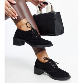 Sapatos de salto alto de camurça preta Tigard preto 1