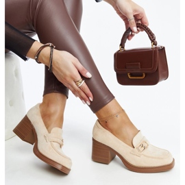 Sapatos Aludra de salto alto bege claro 1