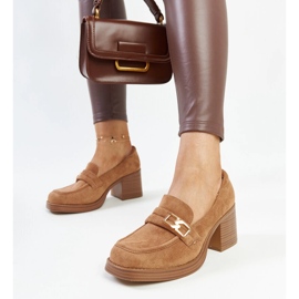 Sapatos de salto alto Aludra castanhos marrom 1