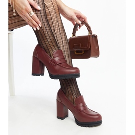 Sapatos de salto alto bordô da Sauda vermelho 1