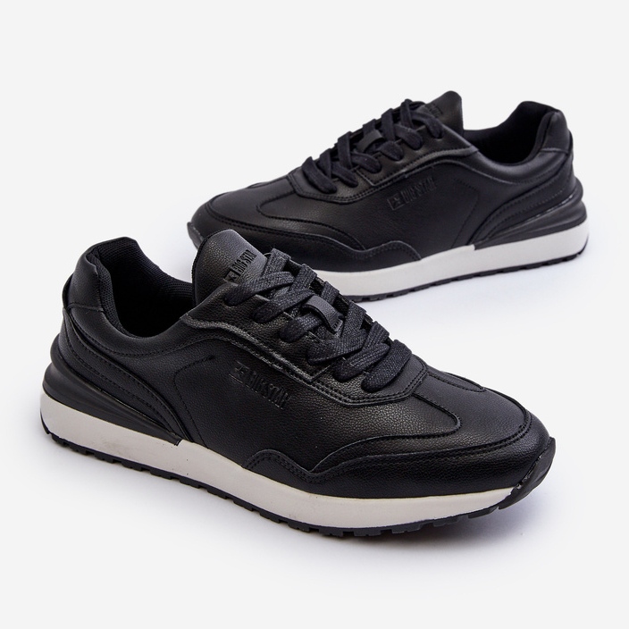 Tênis de couro masculino Big Star NN174287 preto 1