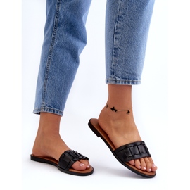 Seastar Chinelos de altura lisos femininos preto 5