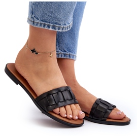 Seastar Chinelos de altura lisos femininos preto 8