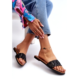 Seastar Chinelos de altura lisos femininos preto 6