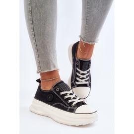 Tênis feminino com sola maciça Big Star NN274125 preto 1