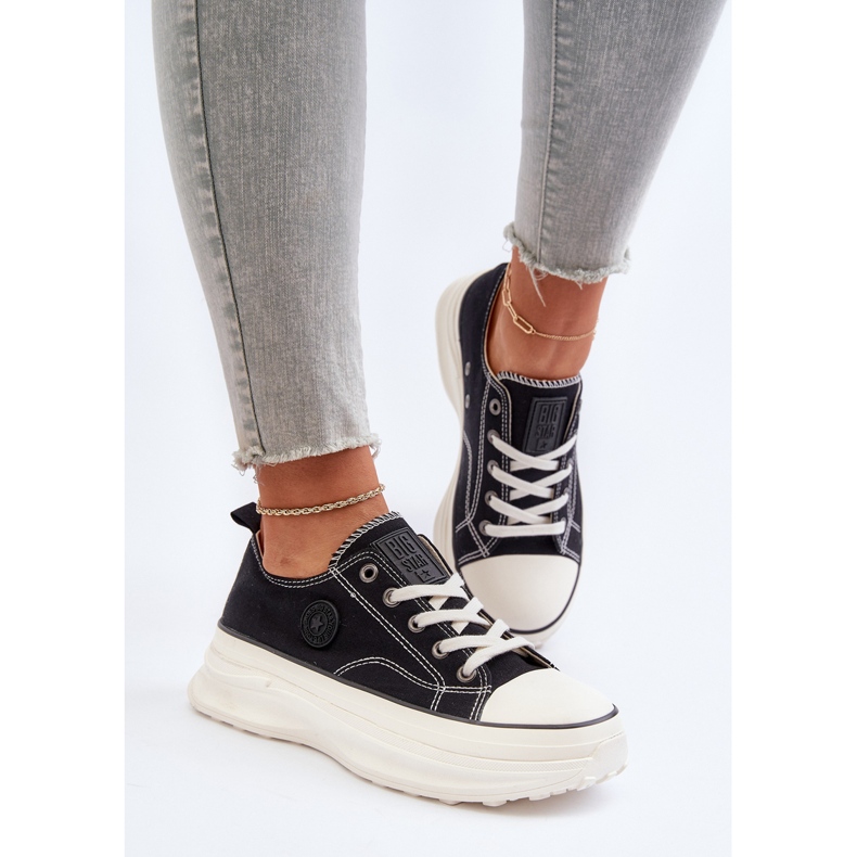 Tênis feminino com sola maciça Big Star NN274125 preto 1