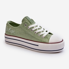 Tênis feminino com sola grossa Lee Cooper LCW-24-31-2217 Verde 1