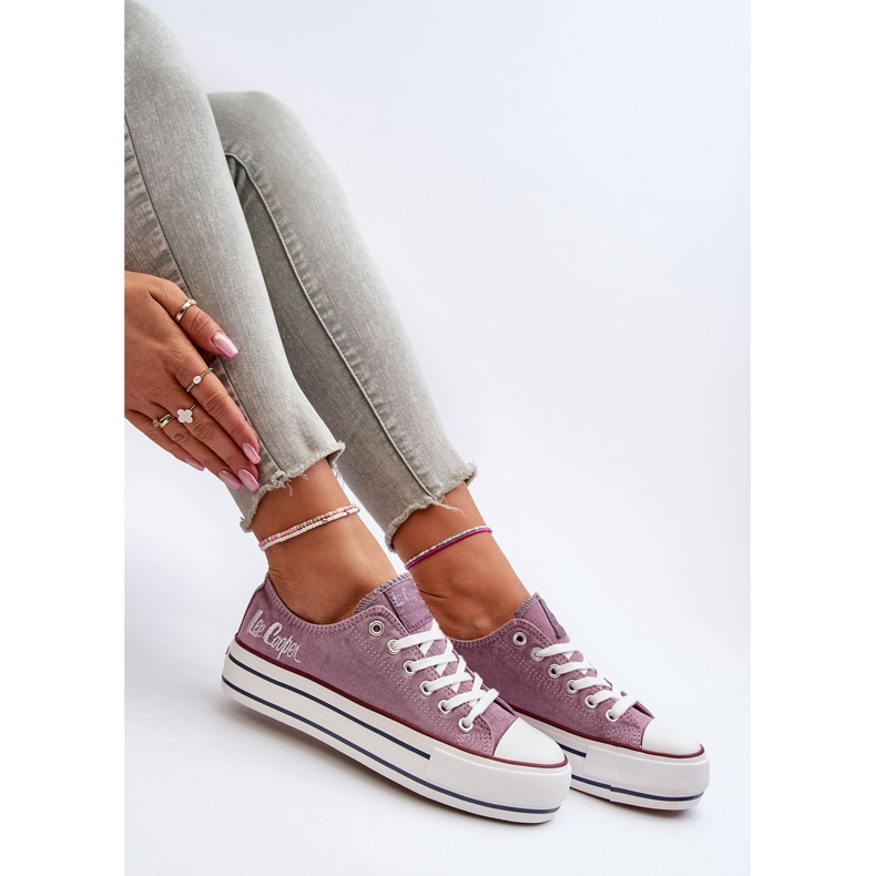 Tênis feminino com sola grossa Lee Cooper LCW-24-31-2219 Roxo 1