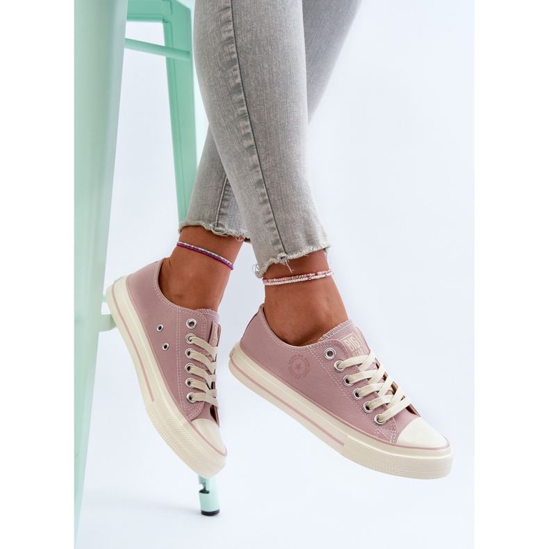 Tênis baixo feminino Big Star NN274270 rosa 2