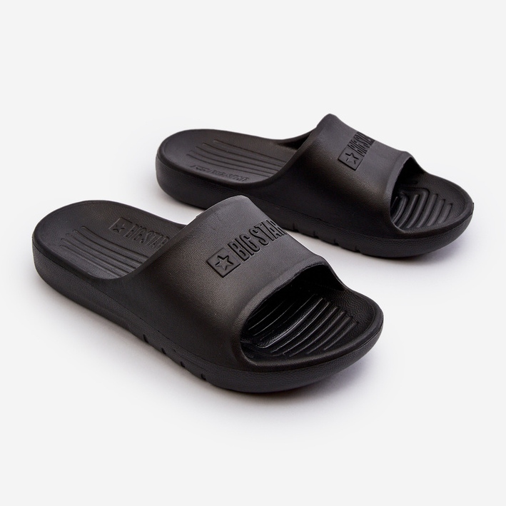 Chinelos leves de espuma infantil Big Star NN374556 pretos 1