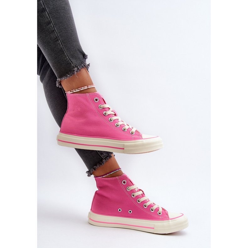 Tênis alto feminino Big Star NN274282 rosa 2