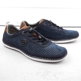 Calçados esportivos masculinos confortáveis ​​Bugatti NN153246 azul 1