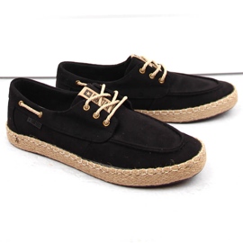 Sapatos masculinos de camurça, mocassins, alpercatas pretas Big Star NN174051 preto 1